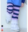 レースフリルティアードボーダーパンツ