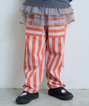 ミニ裏毛ストライプロングパンツ