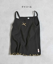 無地リブキャミソール