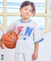 ラインリブ半袖Tシャツ