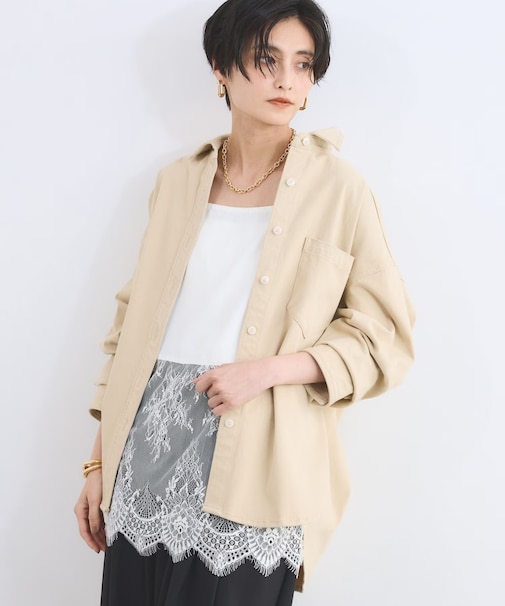 カットデニムシャツジャケット＜セットアップ対応＞