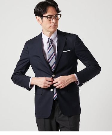 【ストレッチ・防シワ・撥水】TRAVEL COMFORT サイロフィルツイル ブレザー