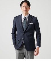 【ストレッチ・防シワ】TRABEST メランジツイル ブレザー