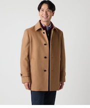 カシミヤ混 ショートビーバー シングルコート