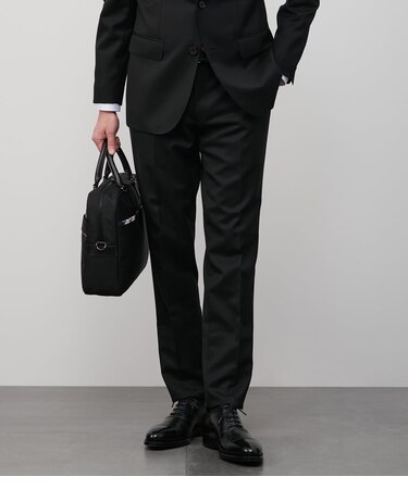 【撥水】SLIM FIT 無地 ノータックスラックス(セットアップ対応)