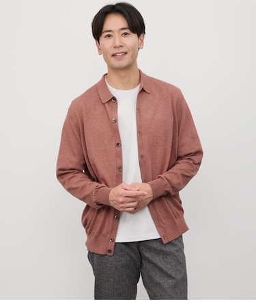 【ウォッシャブル】襟付き カーディガン