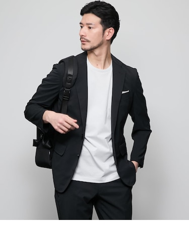 【ウォッシャブル・防シワ・ストレッチ】MOVING COMFORT ナイロンストレッチドビー ジャケット(セットアップ対応)