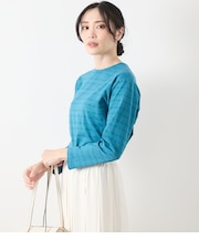 コットンポリエステルボーダー 前後2WAYカットソー