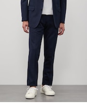 【ウォッシャブル・防シワ・撥水】MOVING COMFORT 千鳥 ハイストレッチ ジャージー ウエストアジャストパンツ(セットアップ対応)