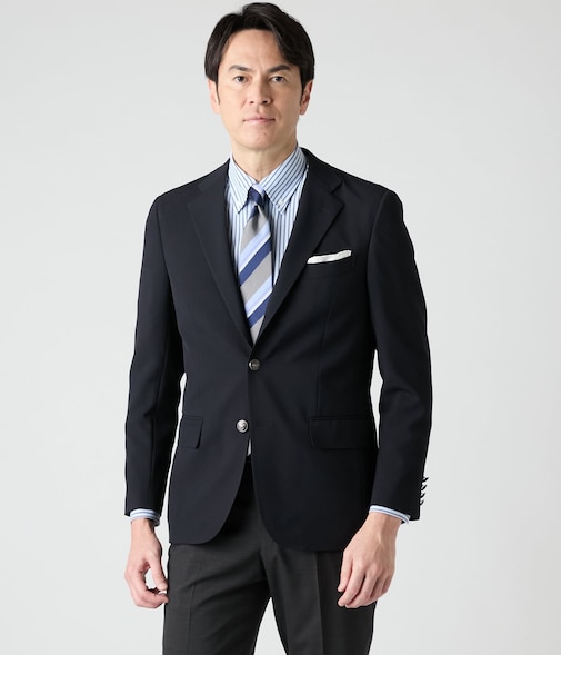 【ストレッチ・防シワ・吸水速乾】FLEXY メッシュストレッチ ブレザー