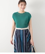 和紙ポリエステル ホールガーメント(R) ノースリーブプルオーバー