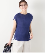 和紙ポリエステル ホールガーメント(R) ノースリーブプルオーバー