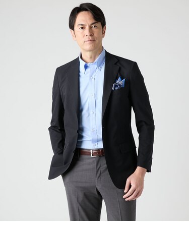 【ウォッシャブル・ストレッチ・接触冷感・防シワ】COOL DOTS グレンチェックプリント ジャケット