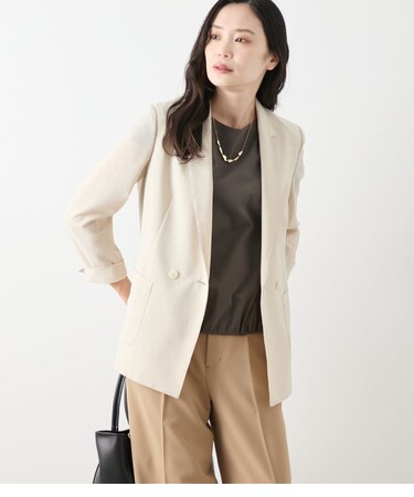 【ウォッシャブル】ドライライトクロス Wブレストジャケット