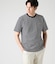 【接触冷感】先染めボーダー 半袖クルーネックTシャツ