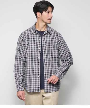 GIZA COTTON ニューヨーカータータン 長袖 オーバーサイズシャツ