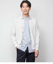 【ウォッシャブル】編み柄襟付き カーディガン