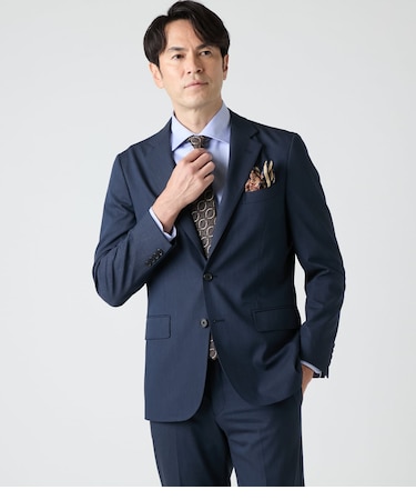 【ストレッチ・防シワ】FLEX COMFORT マイクロヘリンボーン スーツ