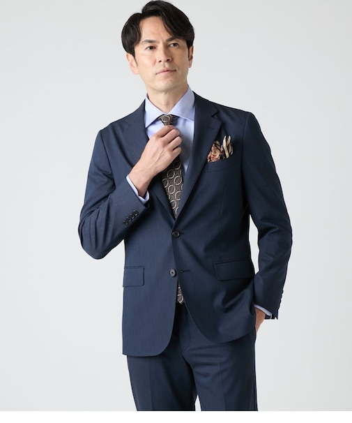【ストレッチ・防シワ】FLEX COMFORT マイクロヘリンボーン スーツ