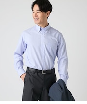 NY CARE FREE ストライプ 長袖ボタンダウンシャツ