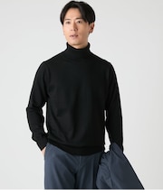 【ウォッシャブル】タートルネックニット