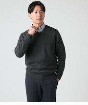 【ウォッシャブル】Vネックプルオーバーニット