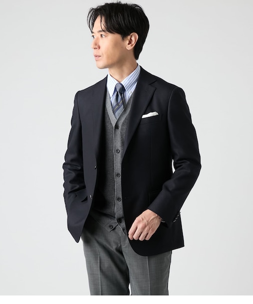 【防シワ】TRAVEL COMFORT ドビークロス ブレザー