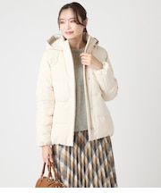 ポリエステルストレッチタフタ ダウンコート