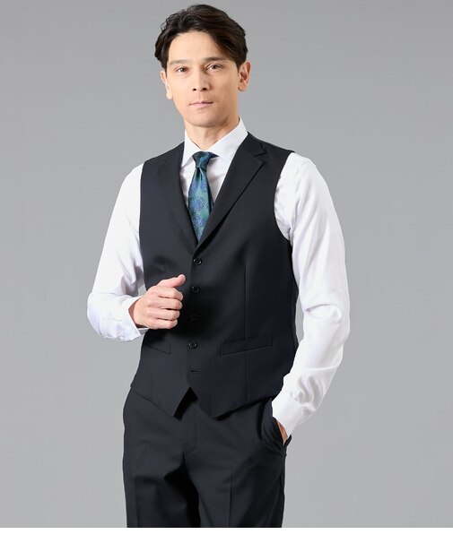 HERITAGE CLOTH トロピカル 襟付きオッドベスト(セットアップ対応)