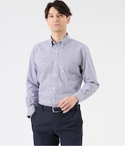 Easy Care ハウンドトゥース 長袖ボタンダウンシャツ