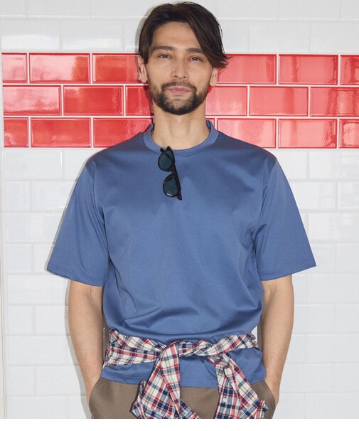 NY CARE FREE カラー 半袖ドレスTシャツ