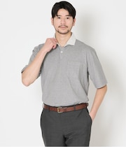 【吸水速乾】COOL COMFORT カノコ 布帛カッタウェイカラー スキッパーポロシャツ