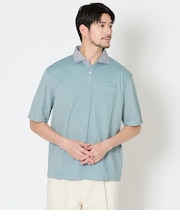 【吸水速乾】COOL COMFORT カノコ 布帛カッタウェイカラー スキッパーポロシャツ