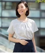 【吸水速乾】格子サッカータックTシャツ