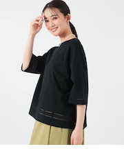 【着回し・着映え】カットワーク刺繍Tシャツ