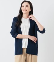 着流しカーディガン レディース ポリエステルコットンラメ