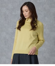【手洗い可能】ウォッシャブルウール モックネックニット