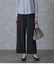 ポリエステルレーヨン ドロストワイドパンツ
