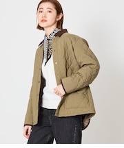 【撥水】ストレッチナイロン キルティングショートコート