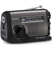ソニー/SONY/手回し充電対応 ポータブルラジオ【AM/FM/ワイドFM対応/IPX4/単3形乾電池×2同梱/シルバー】 ICF-B300-O