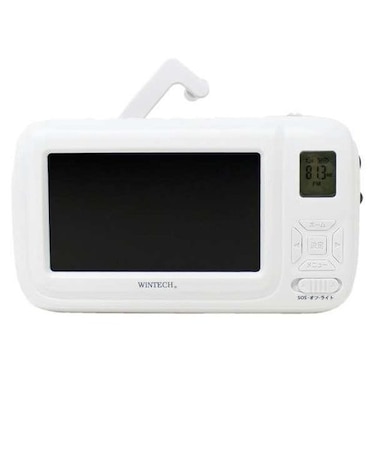 ウィンテック/WINTECH/4.3インチ手回し充電ワンセグテレビラジオ ホワイト  TVR-L38R