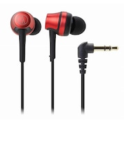 オーディオテクニカ/audiotechnica イヤホン【真鍮スタビライザー採用イヤホン/カナル型/φ3.5mm/ミニプラグ/メタリックレッド】  ATHCKR50-RD
