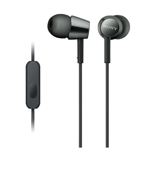 ソニー/SONY イヤホン【カナル型/リモコン・マイク対応/φ3.5mm/ミニプラグ/ブラック】  MDR-EX155AP-BQ