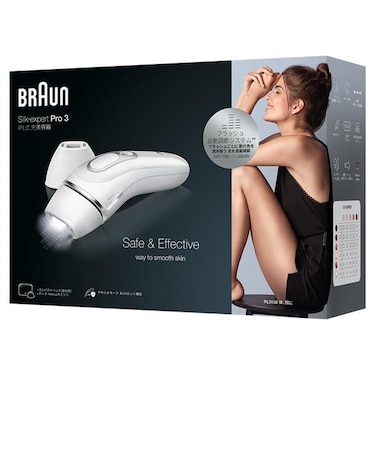 BRAUN/ブラウン/家庭用光美容器/シルクエキスパートPro3/【フラッシュ自動調節/VIO対応/2モード】/PL3138/