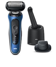 BRAUN/メンズシェーバー シリーズ6 3枚刃 洗浄器付き ブルー/62B7200CC