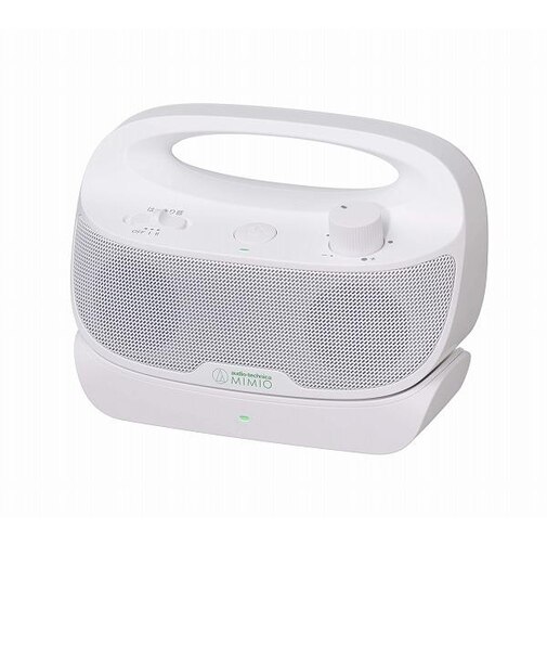 オーディオテクニカ お手元テレビ用スピーカー MIMIO SOUND MOVE はっきり音機能 かんたん操作 音声ガイダンス機能 ホワイト ATMM-SP780TV-WH