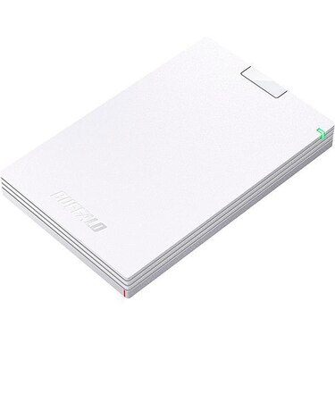 BUFFALO/ミニステーションUSB3.1（Gen1)/USB3.0 ポータブルHDD 1TB ホワイト/HDPCG1.0U3-WH