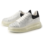 DKNY ダナキャランニューヨーク ラインストーンスニーカー KANDAS LACE UP SNE K1203986