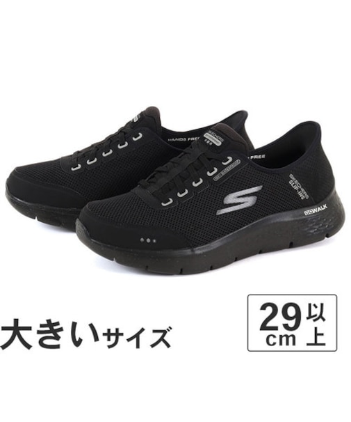 大きいサイズ【29cm 30cm】SKECHERS スケッチャーズ SLIP-INS GO WALK FLEX WATERPROOF スリップインズ ゴーウォーク フレックス ウォータープルーフ 216330WW BBK ブラック