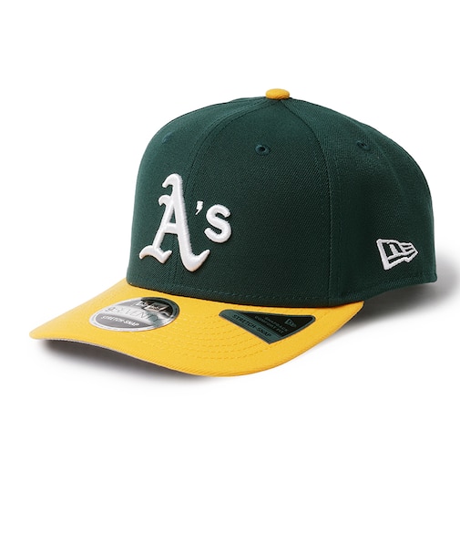 【海外限定 日本未発売】NEW ERA ニューエラ アスレチックス キャップ 帽子 9SEVENTY グリーン